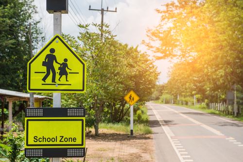 school zone sign